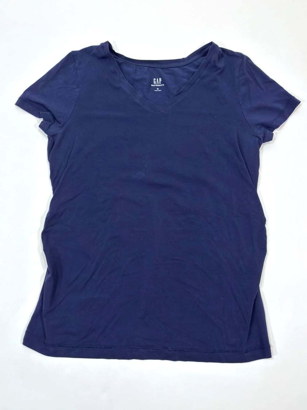 Gap Maternity Navy V Neck Short Sleeve T Shirt - XL